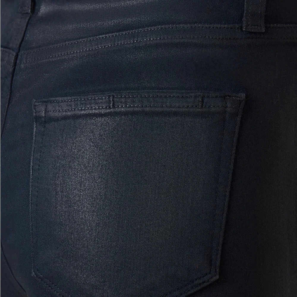 PAIGE coated Women's Wide Leg navy Jeans - Picture 4 of 8